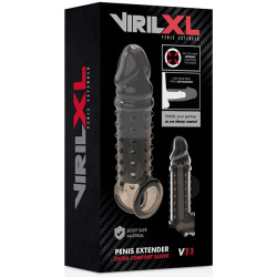VirilXL Gaine de pénis perlée Viril XL V11 15.5 x 4cm Noire